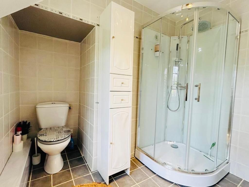 Maison Traditionnelle Bretonne Proche De La Mer Quemper-Guézennec Extérieur photo